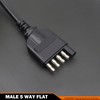 CARROFIX Truck 5 Way Flat Trailer Wiring Connector Flexible Coiled
