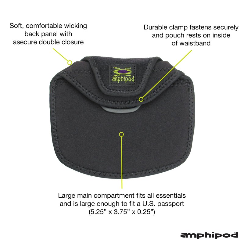 Amphipod Micropack Explorer Lock-On Pouch, Minimalist Active Waist Wallet for