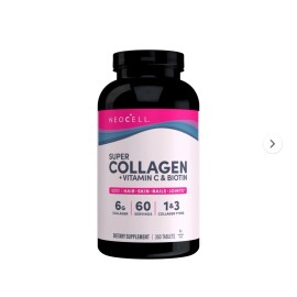 NeoCell Super Collagen + Vitamin C and Biotin Tablets, 360 ct. Exp 07/2026