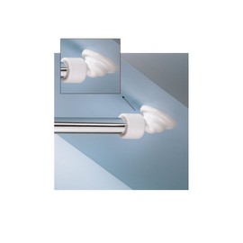 Kleine Wolke Angled wall mount Sloped Walls and matching Kleine Wolke Spring Rod - .98in / 25mm Diameter (White, Stall Width/29.5-49.2 in/75-125 cm)