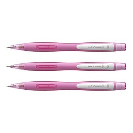Plain Side Shalaku S M5228 Grip 0.5 mm Mechanical Pencils (Advance Pink Pack of 3
