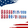 4th July Independence Day Press on Nails Long Length Stars