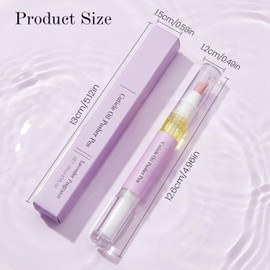 Lápiz Eliminador de Cutículas 2 en 1, Lápiz Empujador de Aceite para Cutículas de Cerámica, Ideal para Pieles Levantadas, Uñas Secas y Dañadas, Herramienta de Cuidado de Uñas para Reparar, Nutrir, Hidratar y Dar Brillo (4PCS)