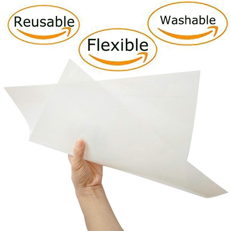 16pcs 6mil Blank Stencil Material, 12 x 12inch, Milky Translucent-