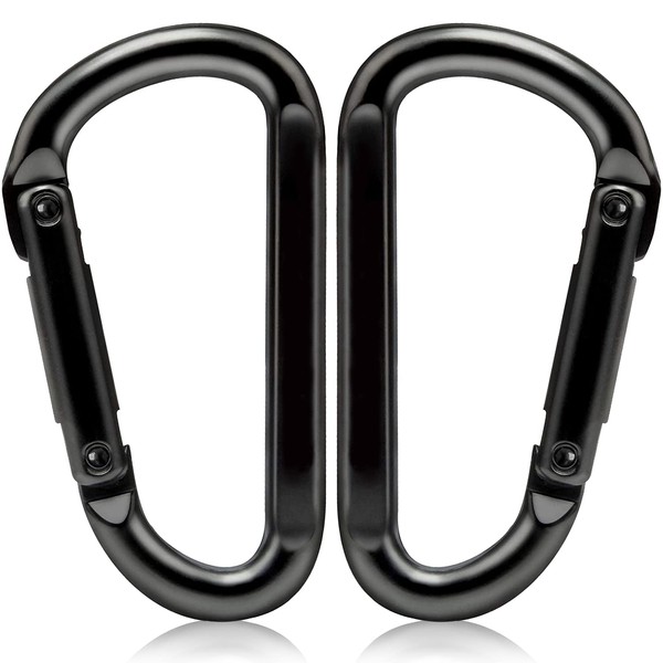 Caribeener Carabiner Clip, 860lbs, 3" Iron Heavy Duty Carabiner, D
