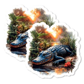 Alligator Funny Fridge Magnet 4 Inch 2-Pack Animal Humor Swamp – Strong Vinyl Decorative Magnets for Fridge Locker Kitchen Office – Cute Fun Aesthetic Cool Durable & Long-Lasting Souvenir ID44999