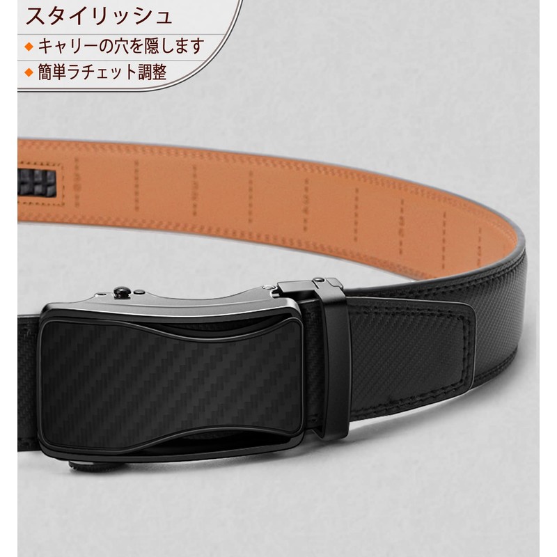 KEMISANT Men's Belt, Suit Business, Large Size, No Belt Hole,