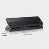 6-Hole Desktop Puncher, A5 Ring Binder Hole Punch Adjustable Spacing