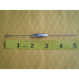 HOME MADE 10 PCS. STRAIGHT DOWN BOTTOM BOUNCER SINKER, 3/8 OZ. W/S. STEEL WIRE .041 X 5"