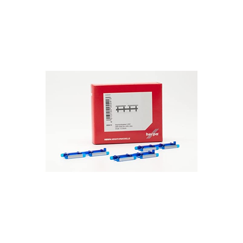 herpa Hänsch DBS 5000 055413 Warning Light Bar Blue Transparent