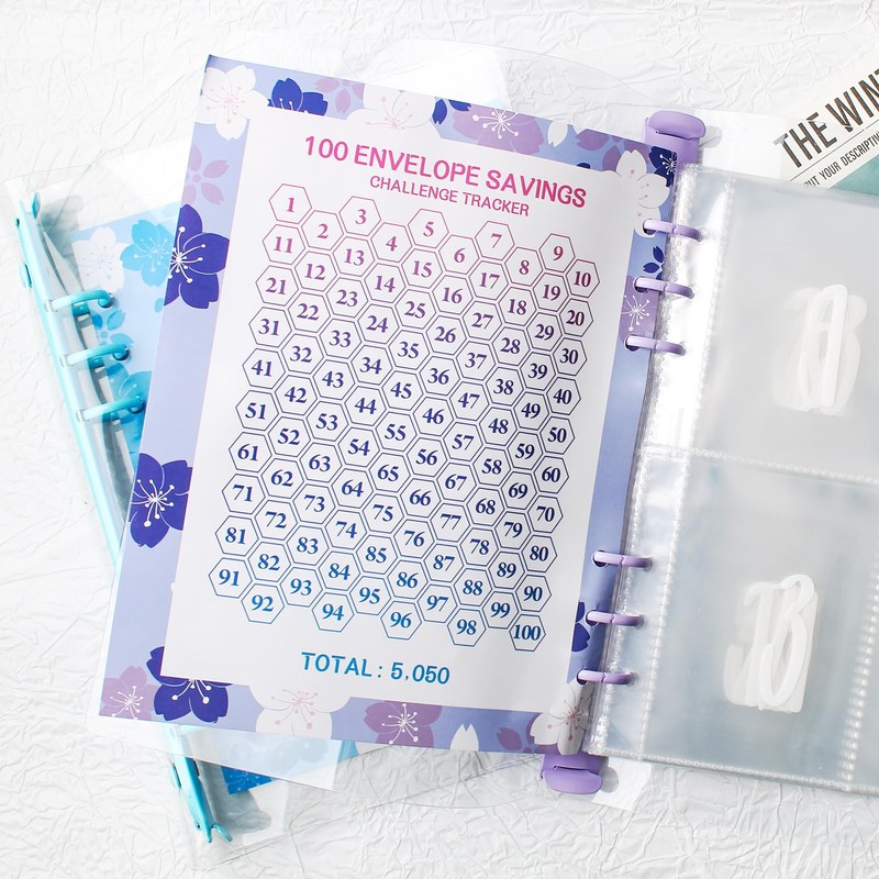 100 Envelope Saving Challenge, A5 Budget Planner, Ring Binder A5