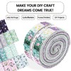 Craftido-18 Options-100% Cotton Jelly Roll Fabric Precut Strips for Quilting,