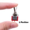 mxuteuk 8pcs SPST Mini Toggle Switch Miniature ON/OFF Switch 2Pins
