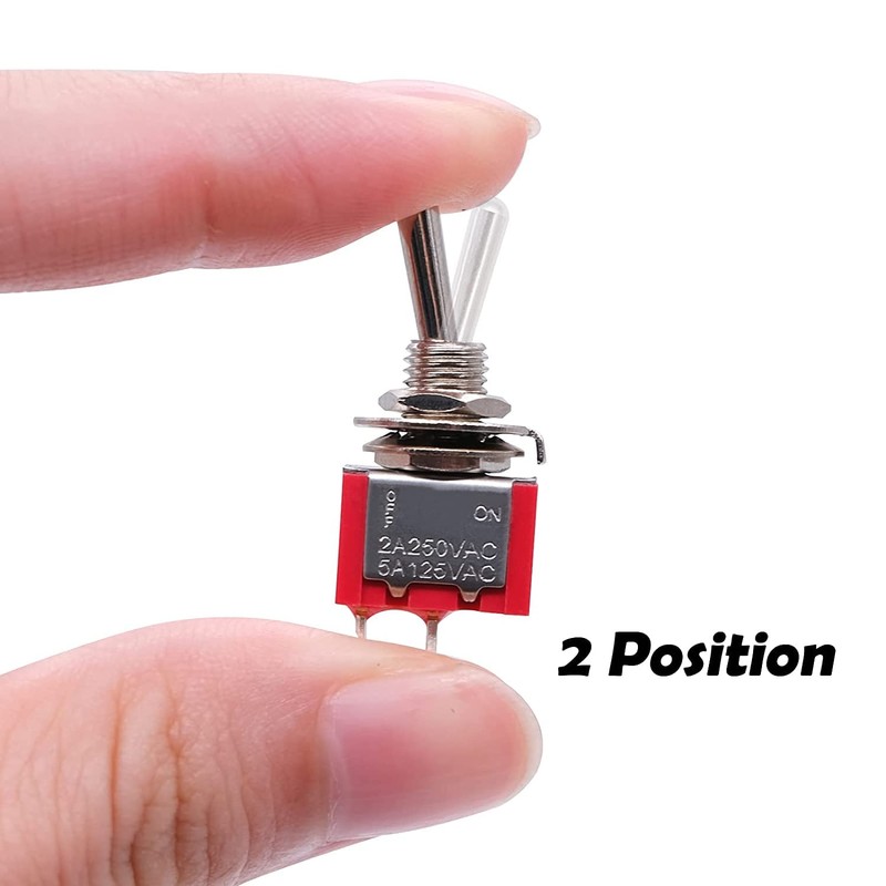 mxuteuk 8pcs SPST Mini Toggle Switch Miniature ON/OFF Switch 2Pins
