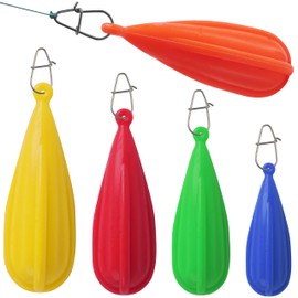 JSHANMEI 5 Pieces Fishing Practice Plugs Soft PVC 5 Mixed Sizes Bait Casting Plug for Kids Improving Casting Skills,6g, 8g,10g,13g,16g