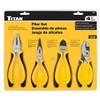 Titan 18404 4-Piece Plier Set With TPR Grips