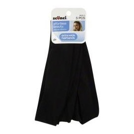 Scunci Beauty Intlck Head Size 5pk Scunci Effortless Beauty Basic Interlock Headwraps Black 5pk