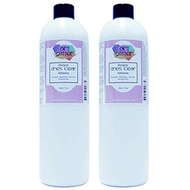 Art Glitter Dries Clear Adhesive Glue 16 OZ Flat Cap (Two Pack)