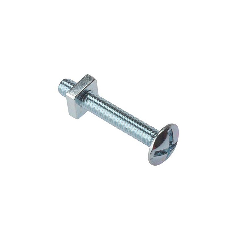 ForgeFix Roofing Bolts | M6 x 16mm | Zinc Plated