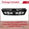HECASA Grille With Molding Trim Compatible with 2018-2020 Subaru Crosstrek