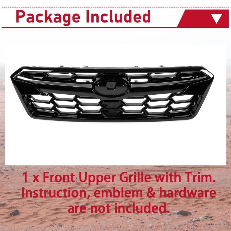 HECASA Grille With Molding Trim Compatible with 2018-2020 Subaru Crosstrek