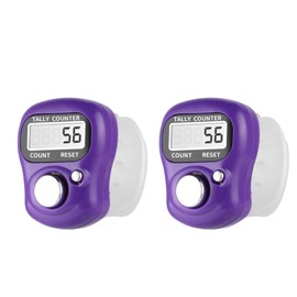 Uzinb Hand Held Useful Digital Display Knitting Crochet Amigurumi Purple/Green Stich Row Tally Counter