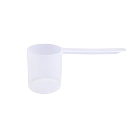 Plastic Measuring Scoop, (80 cc | 1/3 Cup | 2.7 fl oz. | 80 mL) Long Handle Spoons for Powders, Granules, Coffee, Pet Food, Baking Supplies, Protein and Other Dry Goods, BPA Free (Set of 1)