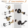 Probrico Front Door Handle 3 Sets-Front Door Entry Lever and