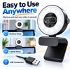 4K Webcam with Ring Light for Video Calls – 1080p