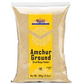 Rani Amchur (Mango) Ground Powder Spice 3.5oz (100g) ~ All Natural, Indian Origin | No Color | Gluten Friendly | Vegan | NON-GMO | Kosher | No Salt or fillers