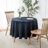 maxmill Round Linen Looking Textured Tablecloth Spill-Proof Wrinkle Free Soft