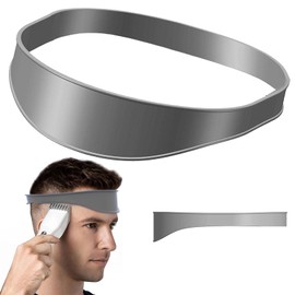 Neckline Shaving Template and Hair Trimming Guide, High-Grade Curved Durable Silicone Haircut Band for DIY Home Haircuts Fade and Taper Guide for Clippers-Gray