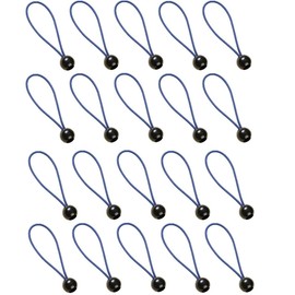 FJmark Rubber Band, Light Tiger, Truck Seat, Large, Medium Size, Ball Stop, Easy Installation, Shatterproof, Multi-purpose, Ball Bungee, Blue, 11.8 inches (30 cm), Pack of 20