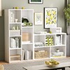 MXV 7-Cube Bookshelf, Wooden Cube Organizer and Display Shelf with