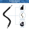 Flexible Extension Drill, 11.6inch Screwdriver Bit Extension Universal Flexible Shaft
