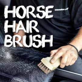 Voodoo Ride Horsehair Brush Soft Cleaning Leather Long Bristle Vehicle Interior Furniture