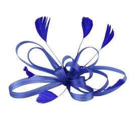 Happyyami Fascinator Hair Clip Feather Flower Ribbon Hair Band Wedding Bridal Hair Accessory with Hair Clip