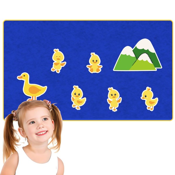 HOOJOJO Five Little Ducks Nursery Rhyme Felt Pieces Felt Board
