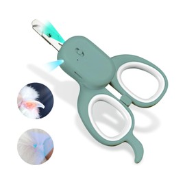 PAKEWAY Pet Nail Clipper with LED & -U-V Light, Cat Claw Trimmer with Ultra Bright LED Light for Nail Bloodline to Avoid Over Cutting, Sharp Angled Blade Grooming Tool for Dog Cat Rabbit Small Animals
