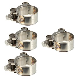 GLEAVI Adjustable Stainless Steel Clamps 4 Pcs T-bolt Hose Clamp Anti-corrosion for Hoses
