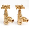 Westminster Traditional Manual Cross-Head Radiator and Towel Rail Valves (Un-Lacquered