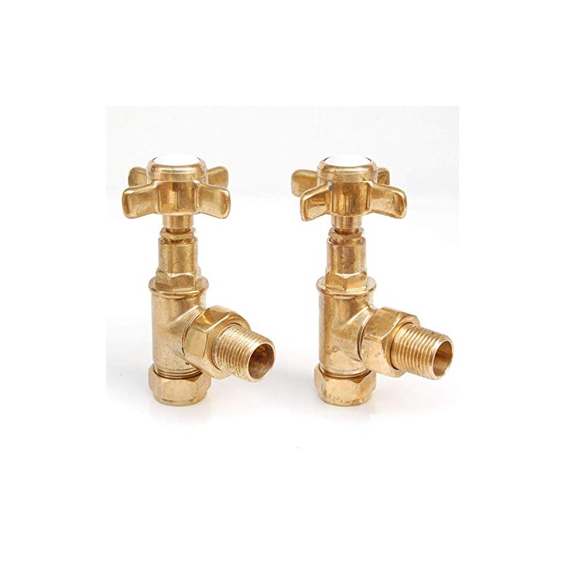 Westminster Traditional Manual Cross-Head Radiator and Towel Rail Valves (Un-Lacquered