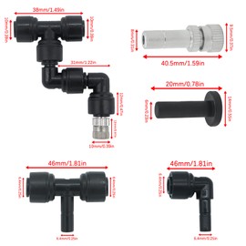 GLSJA 4 Pack Reptile Mister Nozzles，Reptile Misting Nozzles 1/4'', Reptile Fogger Fine Mist Nozzles for Full Water Coverage, Replacement Micro Spray Nozzles