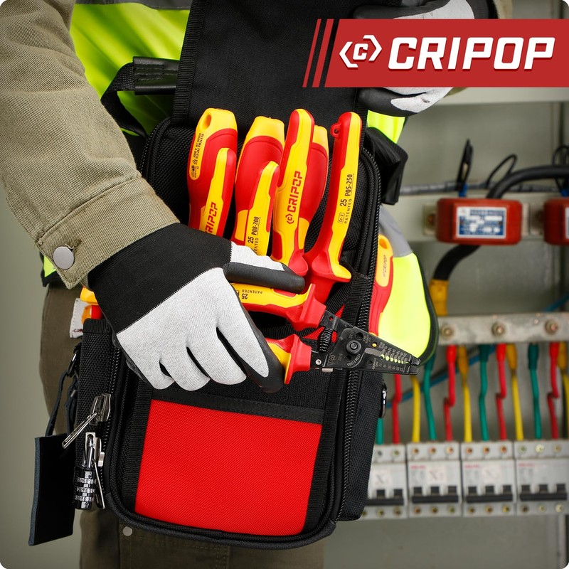 CRIPOP Insulated Wire Stripper and Cutter with EVA Storage Box,