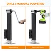 BEAMNOVA 8000 lbs Trailer Jack, Drill-Powered/Manual, Bolt-On Side Mount Swivel