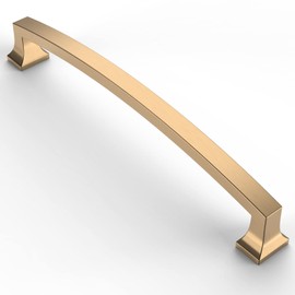 Asidrama 10 Pack 7 Inch(177mm) Hole Centers Champagne Bronze Kitchen Cabinet Handles,Cabinet Pulls Gold Kitchen Cabinet Hardware for Cupboard Drawer Pulls Dresser Handles