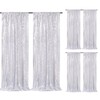 Sparkly Sequin Backdrop Curtain 6 Pcs 2ftx8ft Wedding Party Backdrop
