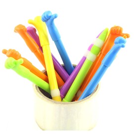 RuiLing 12PCS Thumbs Up Pen Lovely Ball Pen Ballpoint Pen for Students, Mixed Color