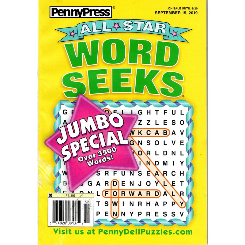 Penny Press Assorted Word Seek 4 Pack