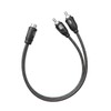 Rockrix 1Ft Rca 1 Female To 2 Male Audio Speaker